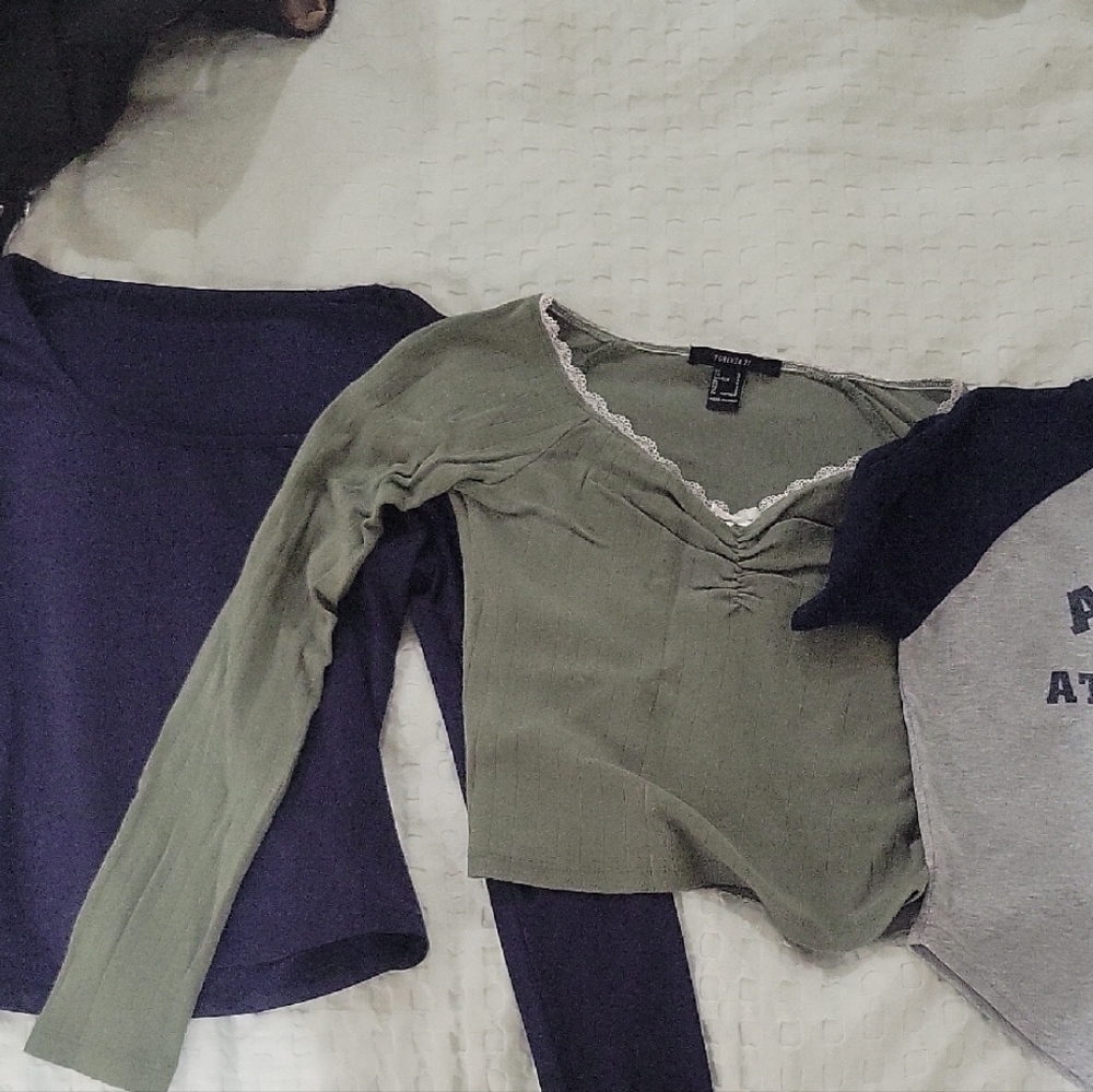 Green and Blue Blouse Bundle